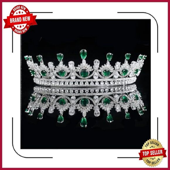 Silver Cubic Zirconia Wedding Tiara Headband Bridal Hair Accessory main image 6